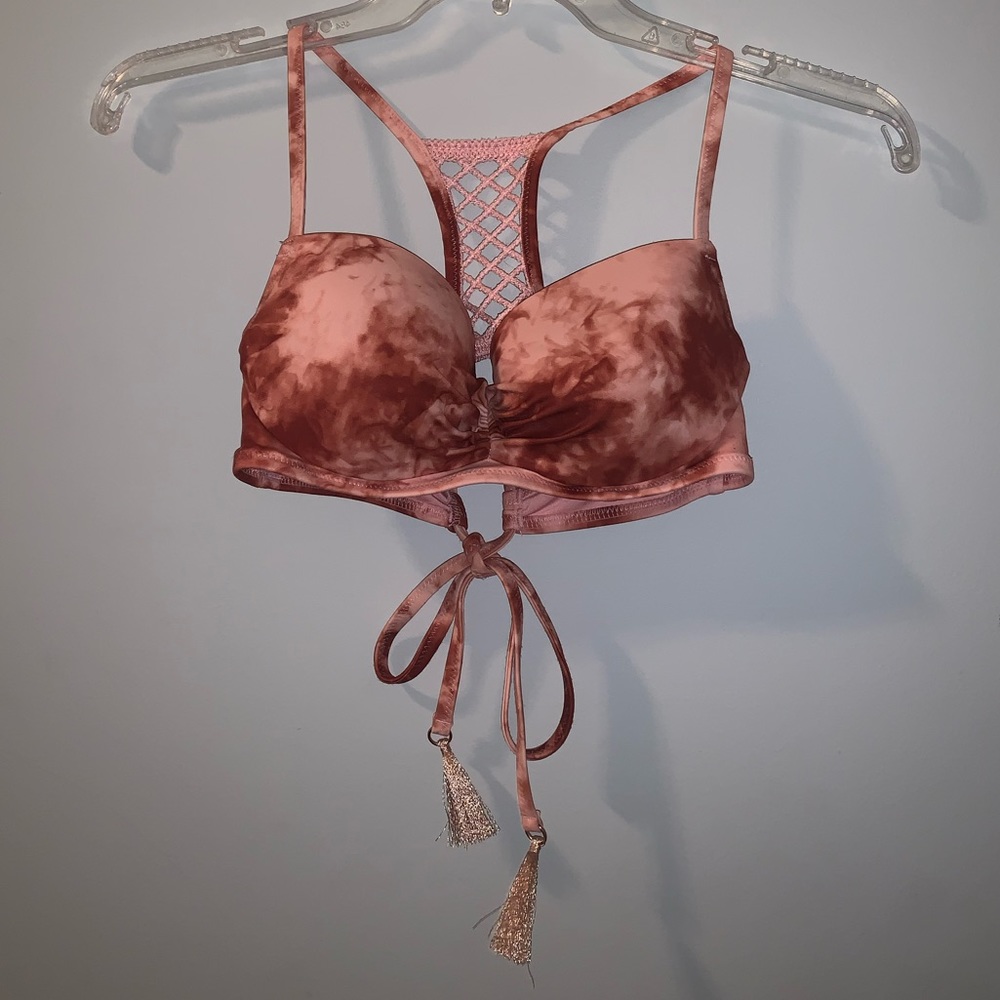 Shade Shore Pink Tie Dye Bikini Top